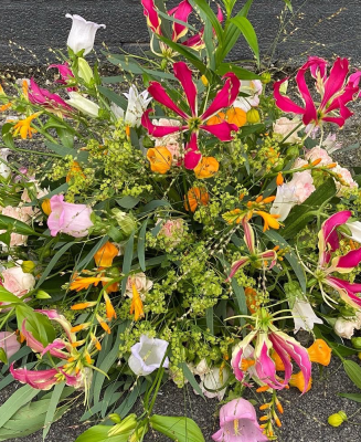 Afscheidsbloemstuk Veldbloemen